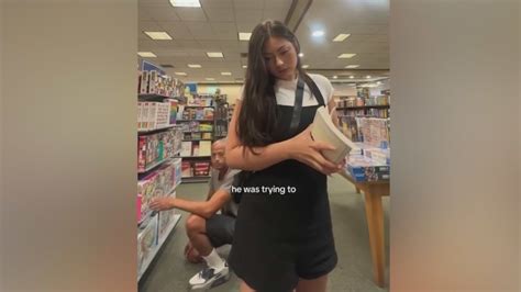 TikTok video captures man lurking near women's legs in Burbank bookstore